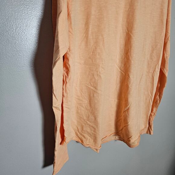 NWOT Zella Pale Orange Long Sleeve Cotton T Shirt Sz Small Flawed - Picture 4 of 11